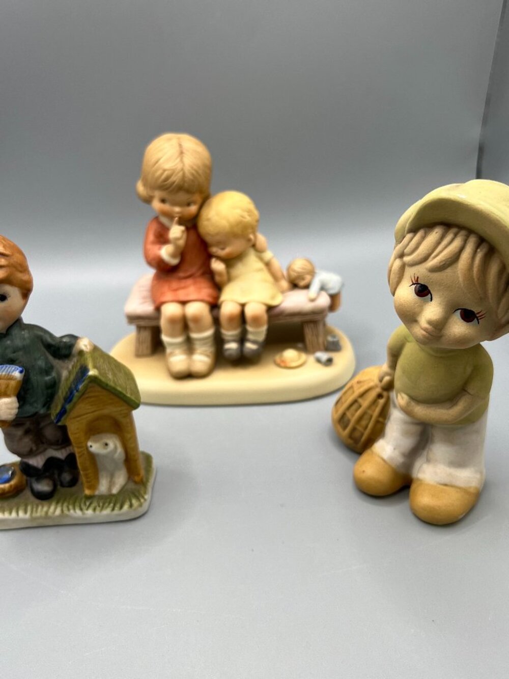 Memories of Yesterday Figurine and 2 other random ones Ceramic Hush Lot of 3